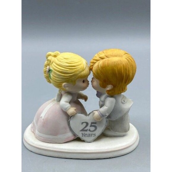 25th Anniversary Happily Ever After Bride and Groom Figurine Cake Topper Enesco - Picture 4 of 10